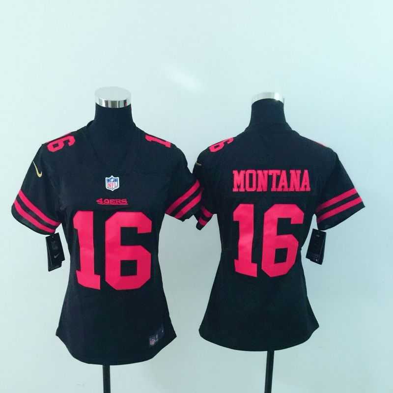 Women Nike 49ers 16 Joe Montana Black Vapor Untouchable Limited Jersey,We sell and wholesale Women Nike 49ers 16 Joe Montana Black Vapor Untouchable Limited Jersey on line form chian!